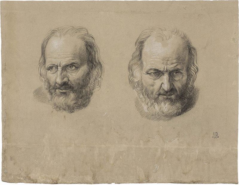 Tommaso Minardi - Due Teste di Vecchio Barbuto
