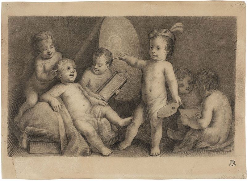 Giovanni Battista Cipriani - Allegoria di Putti, la Pittura ed il Disegno