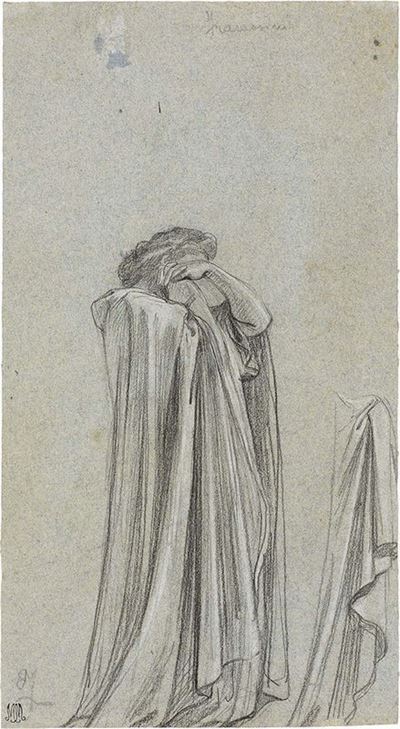 «figura di Donna Ammantata», Recto, «figura di Donna Inginocchiata», Verso