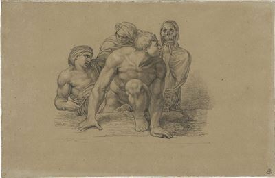 Particolare Dell'affresco del Giudizio Universale, da Michelangelo Buonarroti