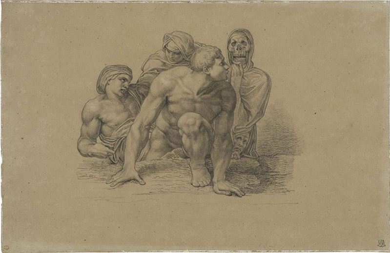Carlo Prayer - Particolare Dell'affresco del Giudizio Universale, da Michelangelo Buonarroti