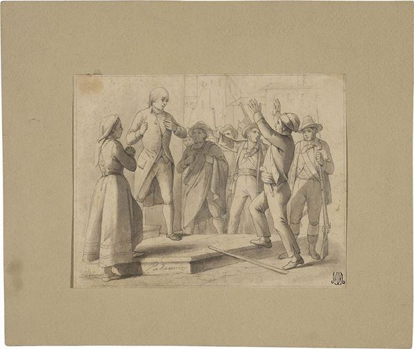 Anonimo del XIX secolo - Scena di insurrezione