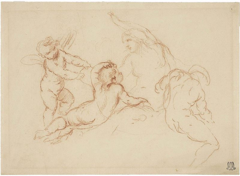 Giovanni Battista Cipriani - Studio di Figure con Amorini