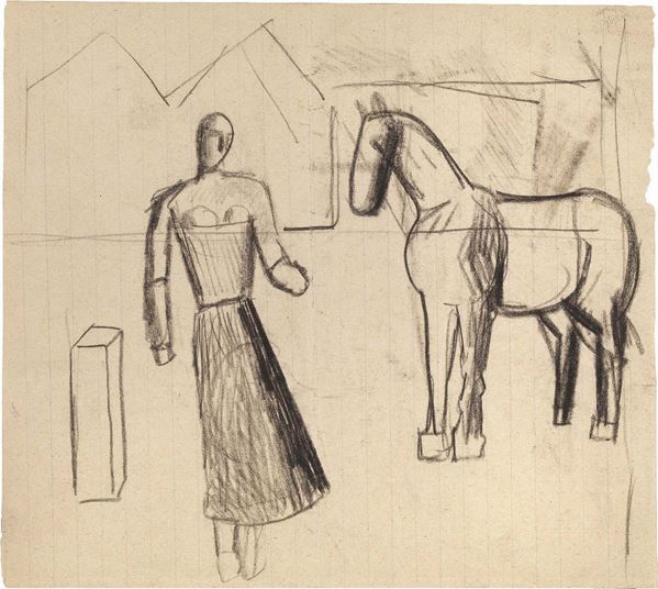 Mario Sironi - Figura con cavallo