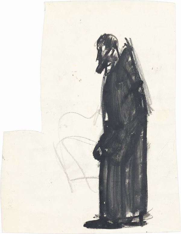Mario Sironi : Figura  - Tempera acquerellata e matita su carta - Auction CONTEMPORARY ART - I - Casa d'aste Farsettiarte