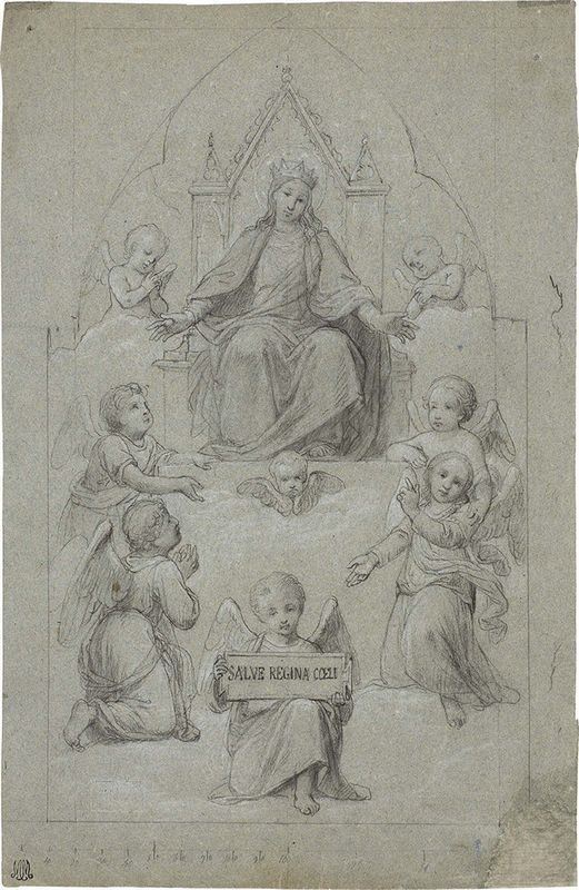 Bottega di Giuseppe Morgari - Madonna in Trono