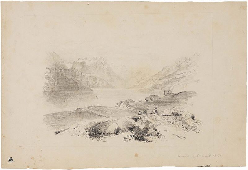 Ignoto a Firma Edouard e Ignoto XIX-XX Secolo - Due Paesaggi