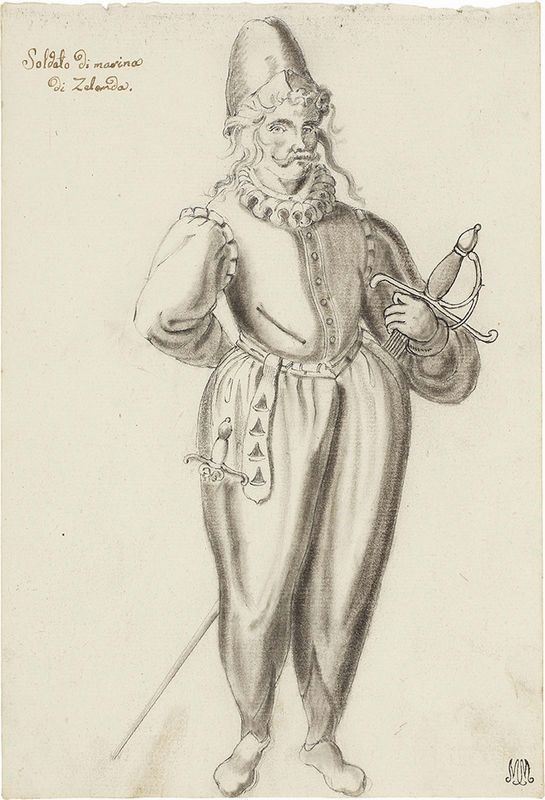 Anonimo del XIX Secolo - «soldato di Marina di Zelandia» e «figura di Soldato Olandese»