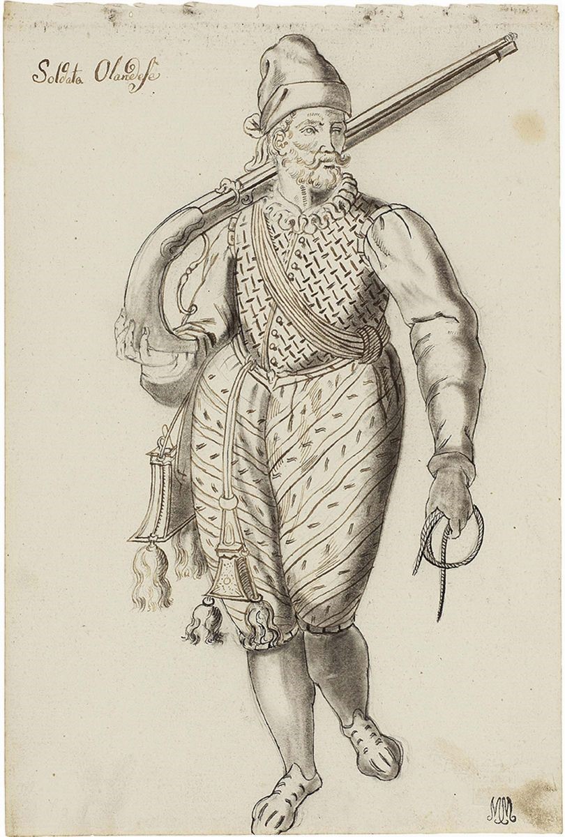 Anonimo del XIX Secolo - «soldato di Marina di Zelandia» e «figura di Soldato Olandese»