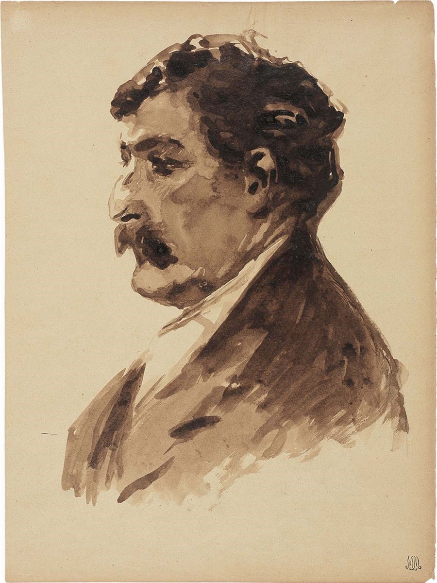 Gaetano Esposito - «uomo Seduto», Recto, e «ritratto di Gentiluomo», Verso