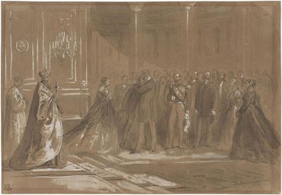 Scena di Cordoglio tra Dignitari in Russia