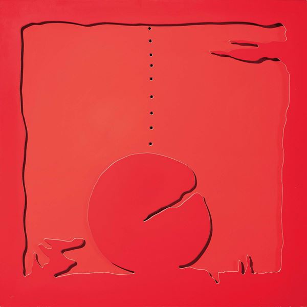 Lucio Fontana - Concetto spaziale - Teatrino (rosso)