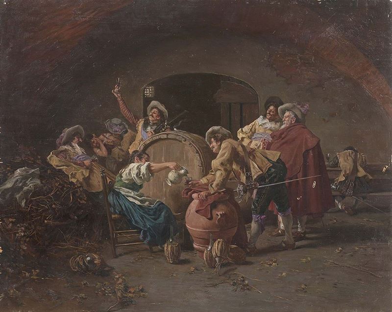 Ignoto Fine XIX Secolo - «interno di Locanda» e «partita a Dadi»