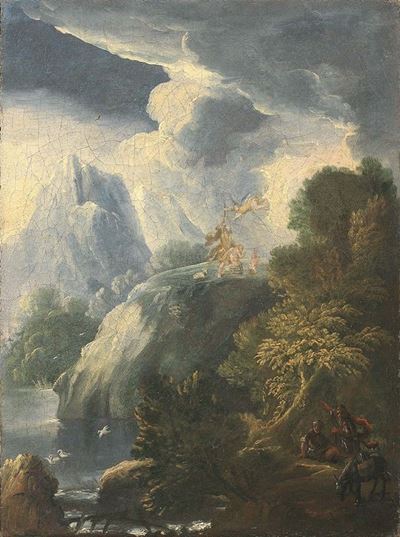 Paesaggio con il «sacrificio di Isacco»