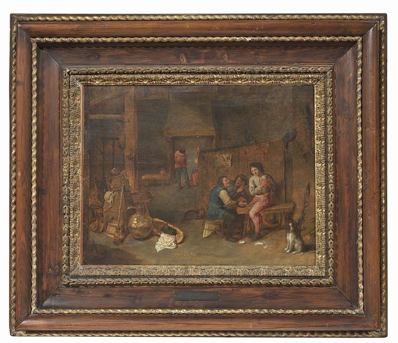 David Rychaert il Giovane (attr. A) - Interno di Osteria
