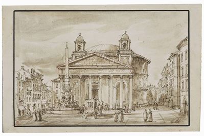 Veduta del Pantheon dalla Piazza