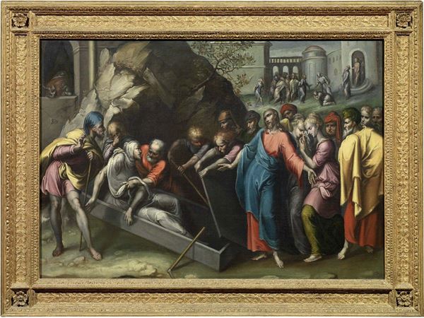 Scuola lombarda del XVI secolo - Resurrezione di Lazzaro