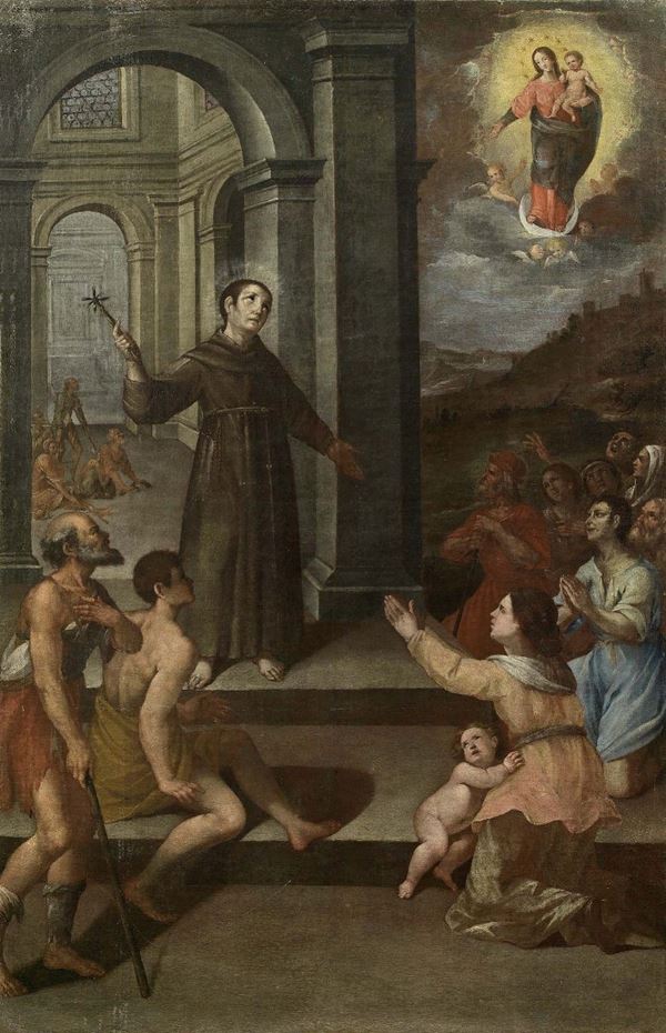 Scuola senese del XVII secolo - Sant'Antonio da Padova