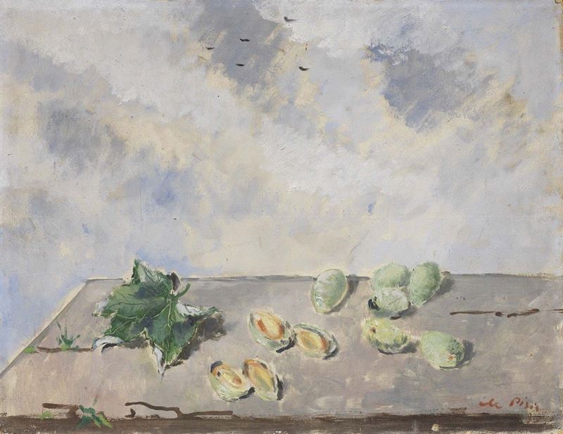 Filippo De Pisis - Natura Morta con Mandorle