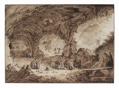 Studio di Scenografia per «la Caverne» di J.f. Lesueur