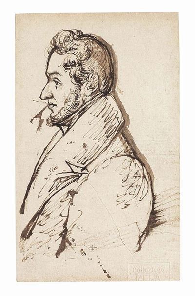 Ritratto di Profilo di Uomo con Barba