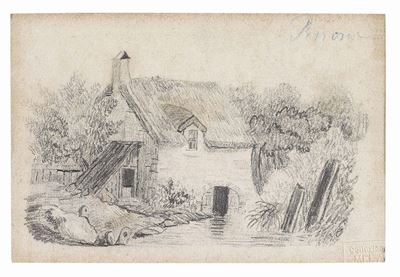 Casa Nordica con Alberi e Fiume