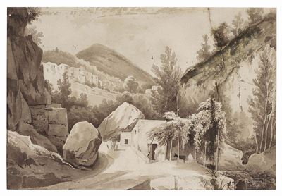 Paesaggio Montano con Figure