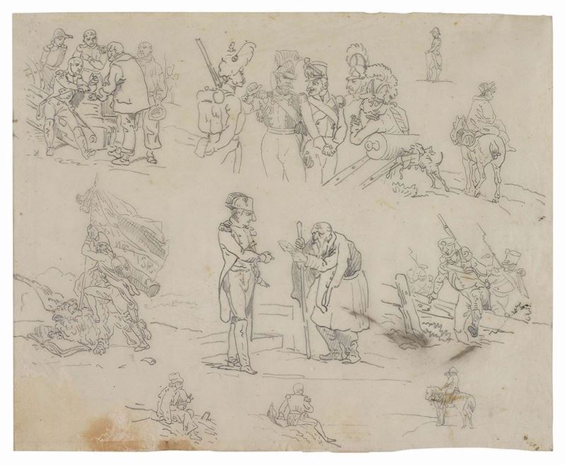 G. Pirroni - Schizzi per Illustrazioni di Napoleone e i Suoi Soldati