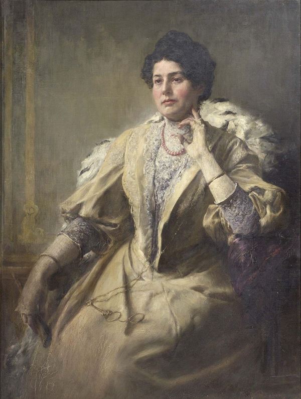Wilhelm Carl Rauber - Ritratto della Signora Emma Waitzfelder