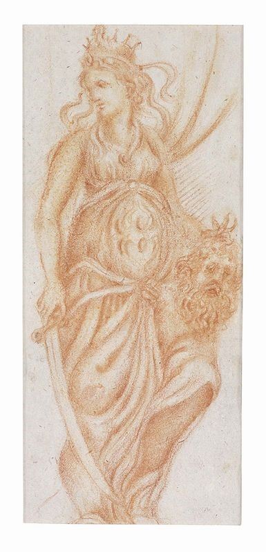 Anonimo del XVII Secolo - Giuditta Sorregge la Testa di Oloferne