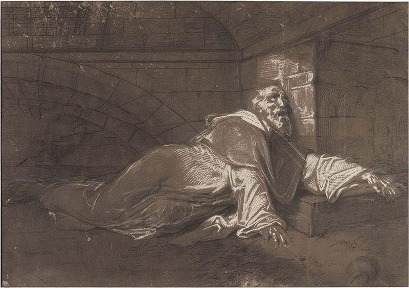 Giuseppe Bezzuoli - Ecclesiastico in un Eremo