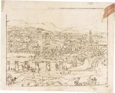 Paesaggio Fantastico Raffigurante Città Egizia