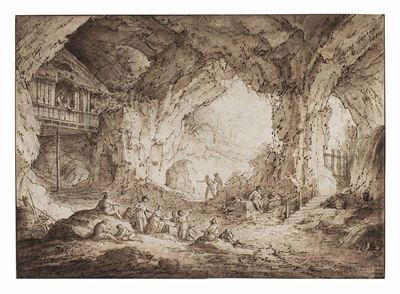 Studio Scenografico per la Rappresentazione di «la Caverne» di J. F. Lesueur