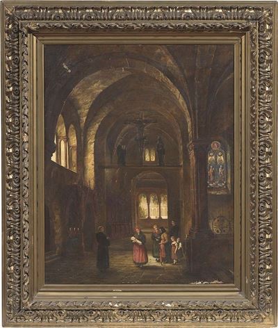 Interno di Chiesa con Figure