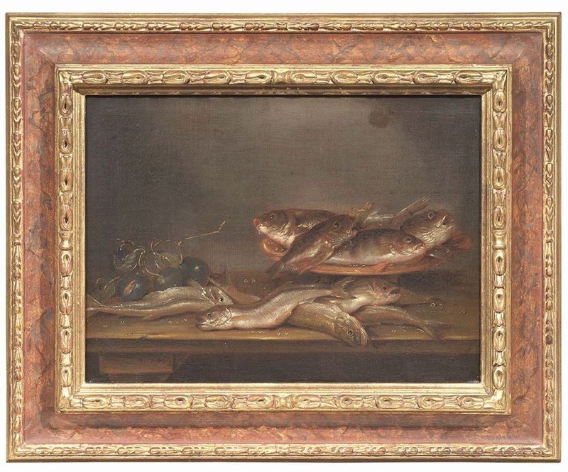 Alexander Adrianssen (bottega Di) - Natura Morta con Pesci