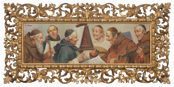 Pietro Torrini - Due dipinti a soggetto «Frati»