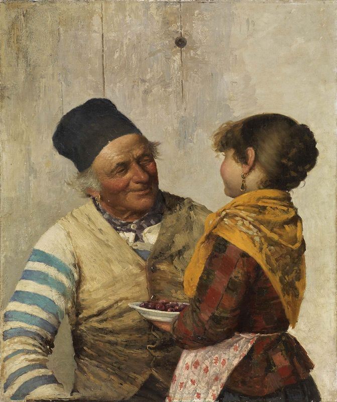 Scuola Veneta del XIX Secolo - Offerta al Nonno
