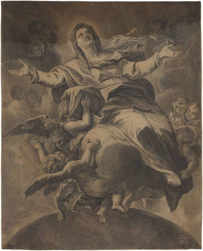 Pompeo Gerolamo Batoni (cerchia Di) - Assunzione della Vergine