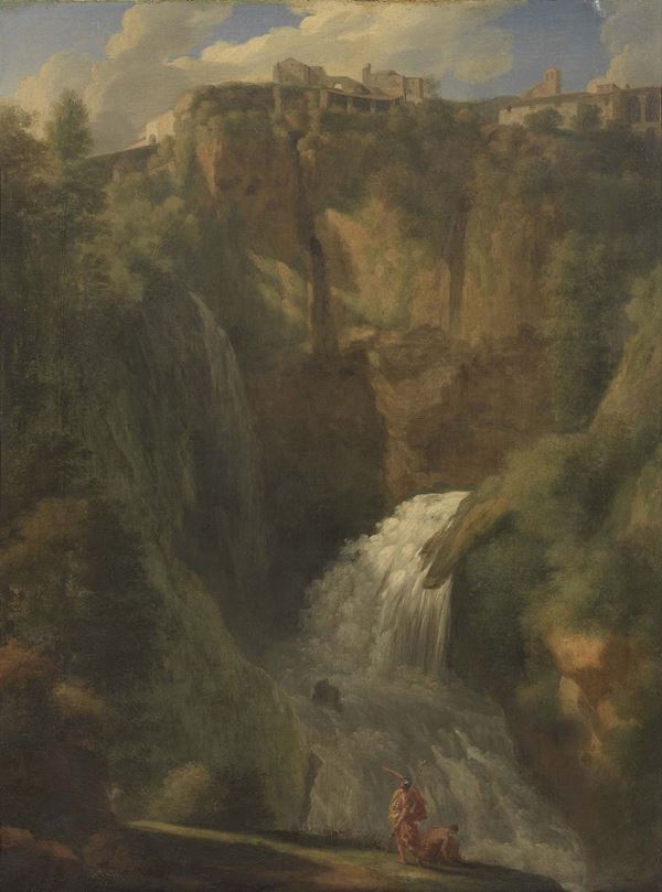 Gaspar Dughet (cerchia di) - La cascata di Tivoli