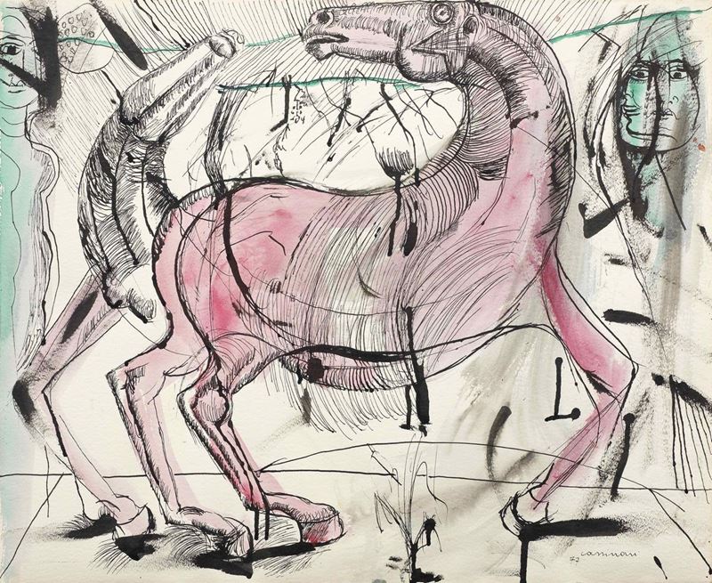 Bruno Cassinari - Cavalli e Figure