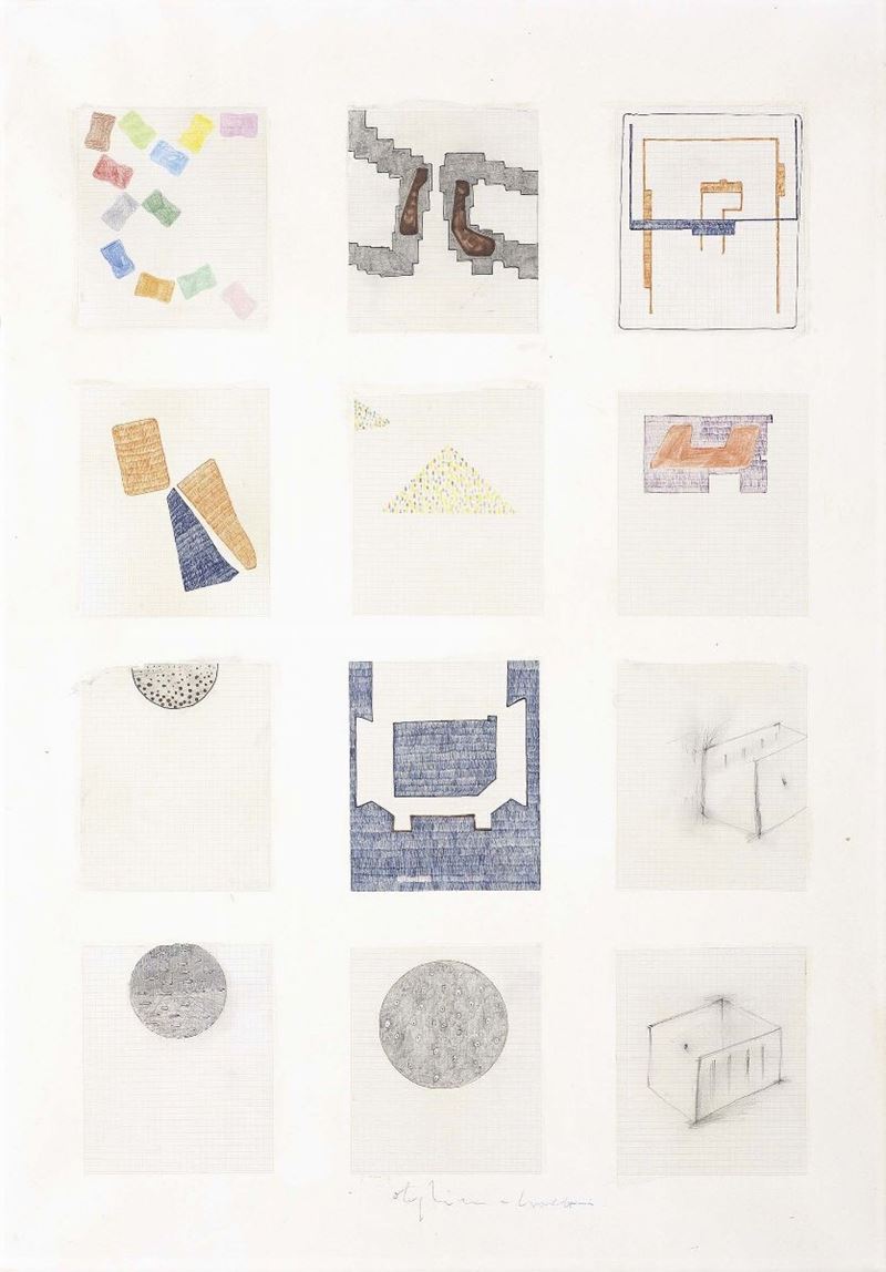 Alighiero Boetti - Senza Titolo (carta Quadrettata)