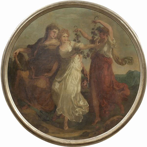 Ignoto del XIX secolo - Tre figure muliebri danzanti