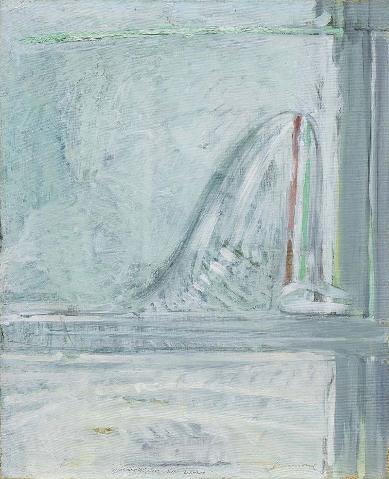 Piero Guccione - Paesaggio con Aereo