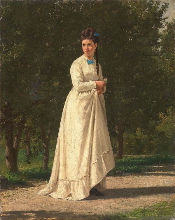 Anonimo del XIX secolo - Signora nel parco