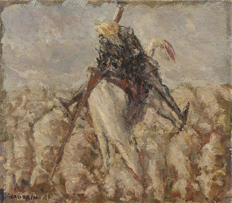 Guido Cadorin - Don Quijote All'assalto di un Gregge