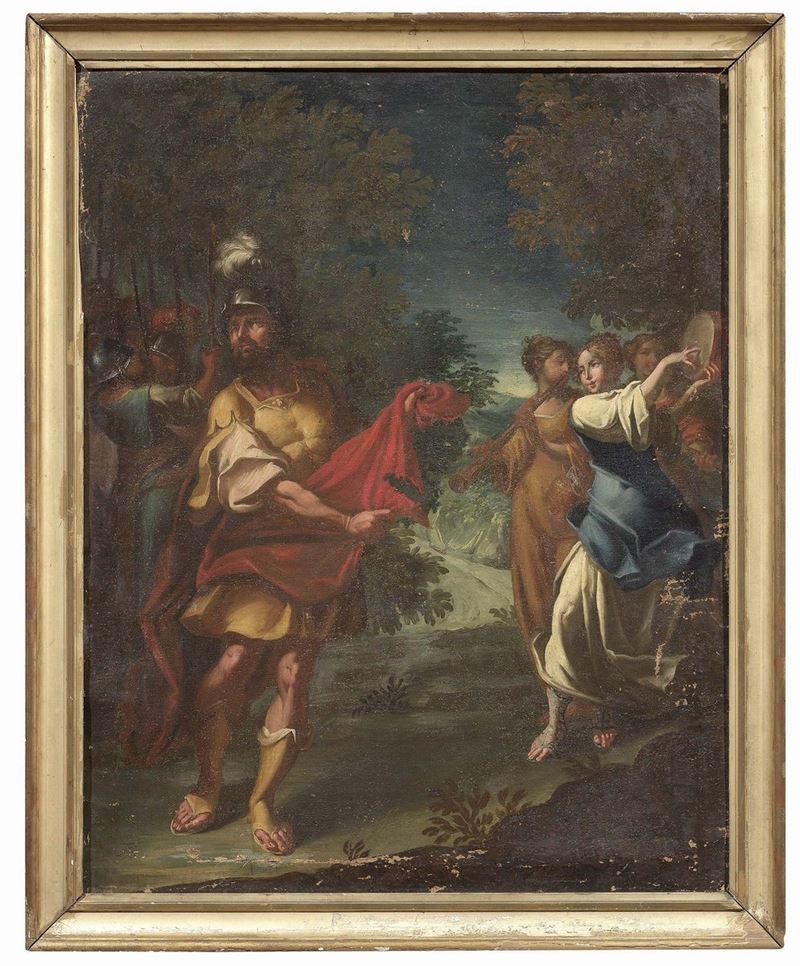 Scuola Emiliana Fine XVIII Secolo - Trionfo di David