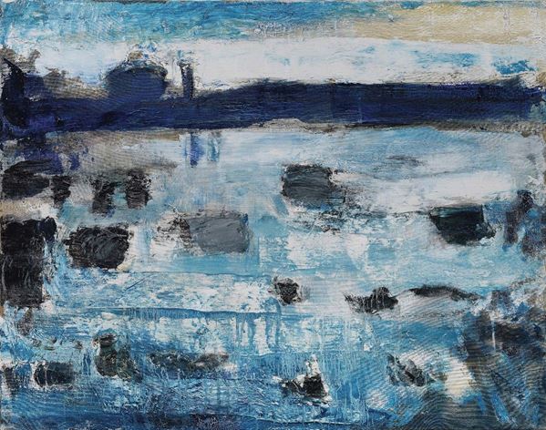 Giovanni Frangi - Blue light (Porto Marghera)