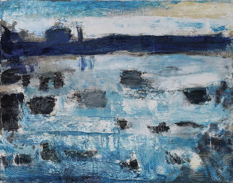 Giovanni Frangi - Blue Light (porto Marghera)