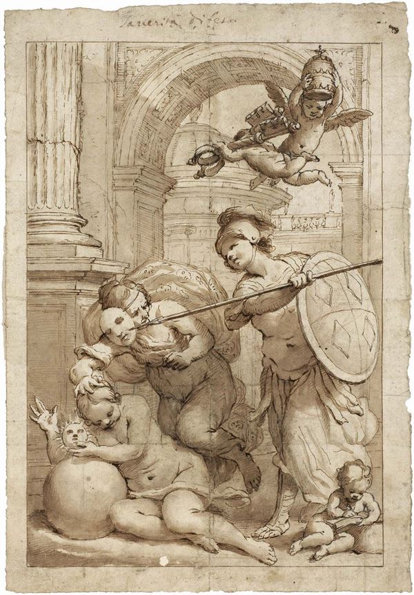 Quattro disegni su carta, XVII-XVIII secolo
