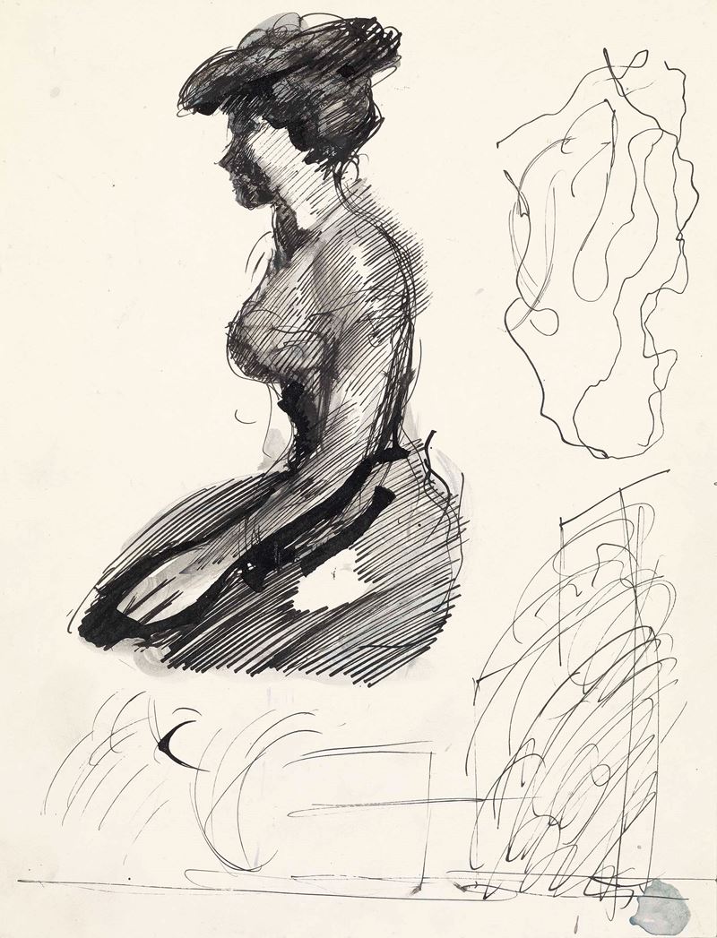 Mario Sironi - Donna con Cappello